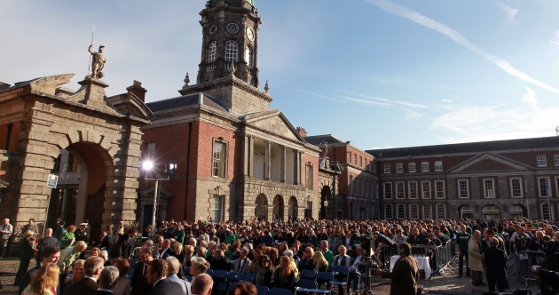 Pictures: Mass held for Notre Dame fans at Dublin Castle