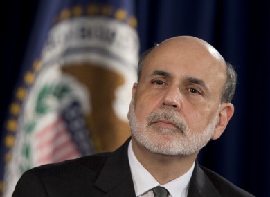 Federal Reserve Chairman Ben Bernanke speaks during a news conference in Washington today.