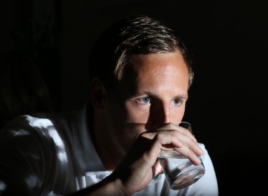 Ireland's David Meyler at a media mixed zone yesterday.