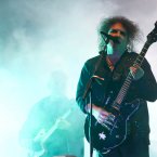 Robert Smith of The Cure performs on the main stage at Electric Picnic last night. Photo: Andres Poveda