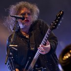 Robert Smith of The Cure performs on the main stage at Electric Picnic last night. Photo: Andres Poveda