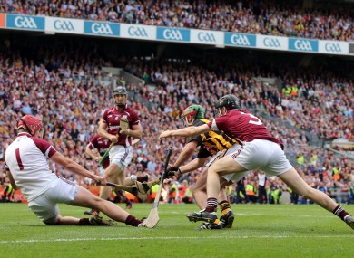 James Skehill in action in Croke Park yesterday.