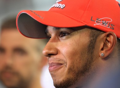 McLaren Formula One driver Lewis Hamilton speaking to reports at a press conference recently.