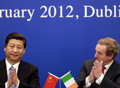 Xi Jinping with Taoiseach Enda Kenny in February