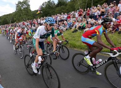 Ireland's Dan Martin climbs Box Hill during the London Olympics road race this summer.