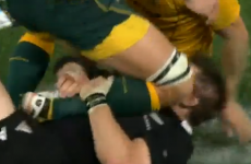 VIDEO: Richie McCaw gets acquainted with Scott Higginbotham’s knee