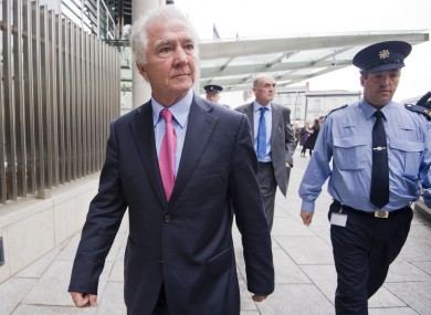 Sean FitzPatrick, pictured in October leaving Dublin District Court. FitzPatrick is to appear in court this morning in connection with new charges.