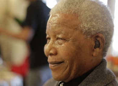 Mandela celebrating his 94th birthday in July.