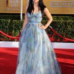 Homeland's Zuleikha Robinson channels her inner-Lucy Liu and went to Avoca for a tablecloth dress.