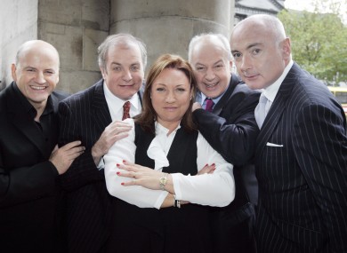 Niall O'Farrell (far right) at the launch of Dragons Den in 2010 (file photo).