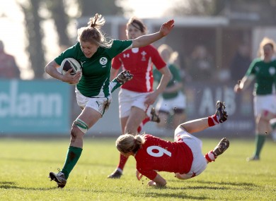 Ireland Sevens captain Claire Molloy in full flow.