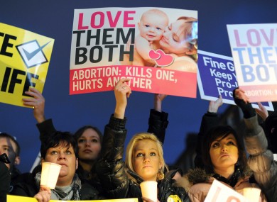 Pro-life rally in Merrion Square, Dublin at the weekend.
