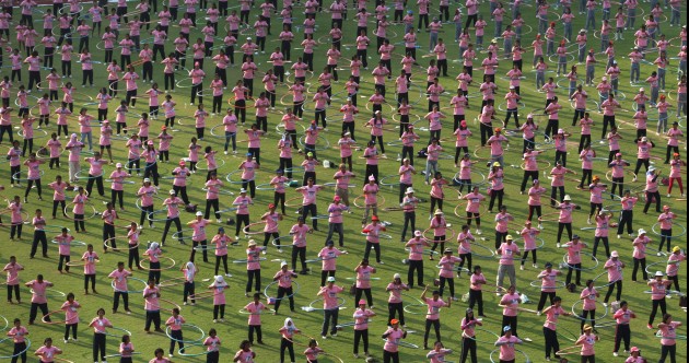 Hula hooping to a new world record