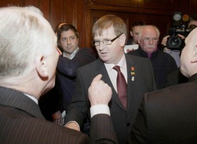 Willie Frazer, pictured centre.