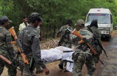 27 killed as guerrillas ambush convoy of Indian political leaders