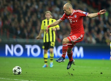 Robben with the winner.