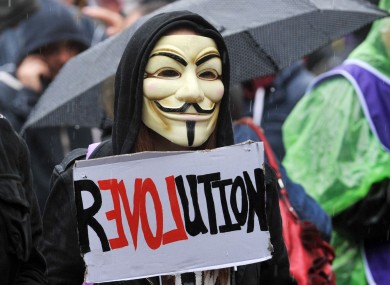File photo of anti-G8 protest in Belfast