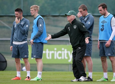 Ireland train ahead of the game.