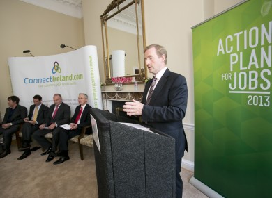 Enda Kenny at the launch of the sixth Action Plan for Jobs launch today.