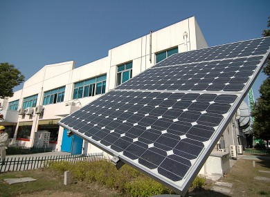 File photo: solar panel in Wuxi, China.