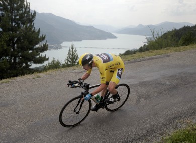 Froome: stretched his yellow jersey lead.