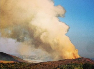 A similar fire on Howth Summit last Thursday.