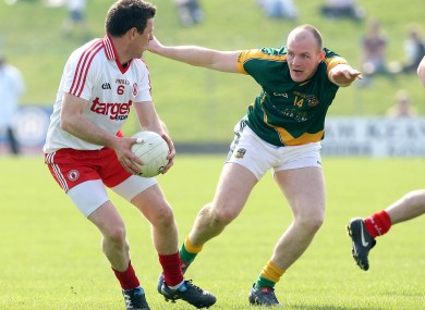 Tyrone's Conor Gormley and Meath's Joe Sheridan (File Photo)