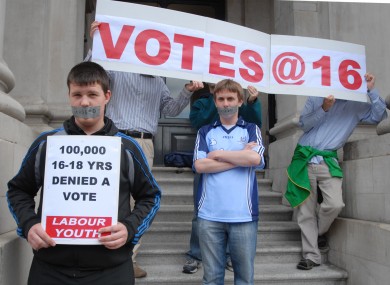 Labour Youth campaigners call for the voting age to be lowered to 16