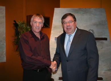 Máirtín Tom Sheainin with Brian Cowen