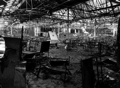 The scene of a fire at the Stardust nightclub where 48 people died on 14 February 1981