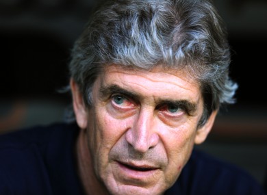 Noisy neighbour: Manchester City's new manager Manuel Pellegrini.