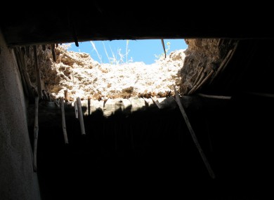 Not the actual hole in the actual roof.