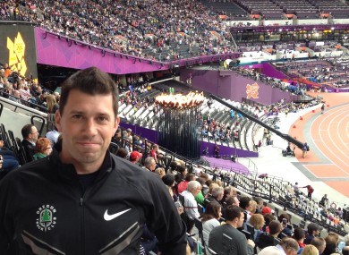 Dr Brian Moore at London's Olympic Stadium last summer.