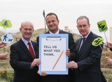 Eamonn O’Reilly, Chief Executive Dublin Port Company, Minister for Transport, Tourism & Sport, Leo Varadkar and Owen P Keegan, Dublin City Manager, Dublin City Council