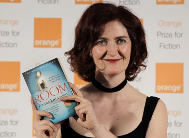 Emma Donoghue with her book Room.
