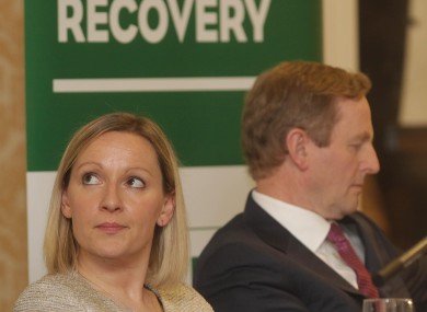 Lucinda Creighton with Taoiseach Enda Kenny before she left government