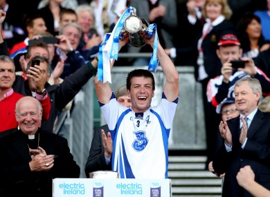 Waterford captain Kevin Daly lifts the cup.