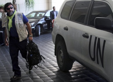 A file image of a UN weapons inspector in Syria