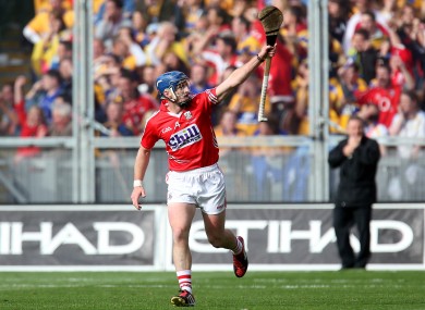 Horgan: celebrating a late score.
