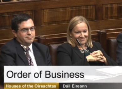 Terence Flanagan, Lucinda Creighton and Billy Timmins in the Dáil this week