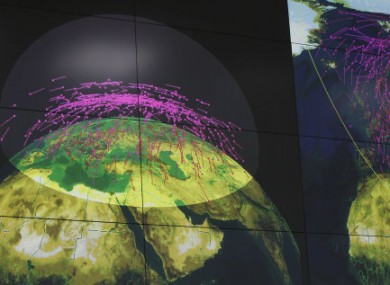 A computer screen at the missile defense facility in Sofrino near Moscow. (File photo)