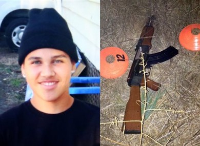 Andy Lopez, 13, and the replica rifle he was holding when he was shot.